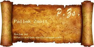 Pallek Zsolt névjegykártya